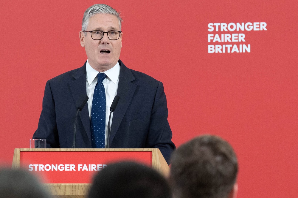 Sir Keir Starmer gave a speech during a visit to Malloy Aeronautics in Berkshire (AFP/Getty)