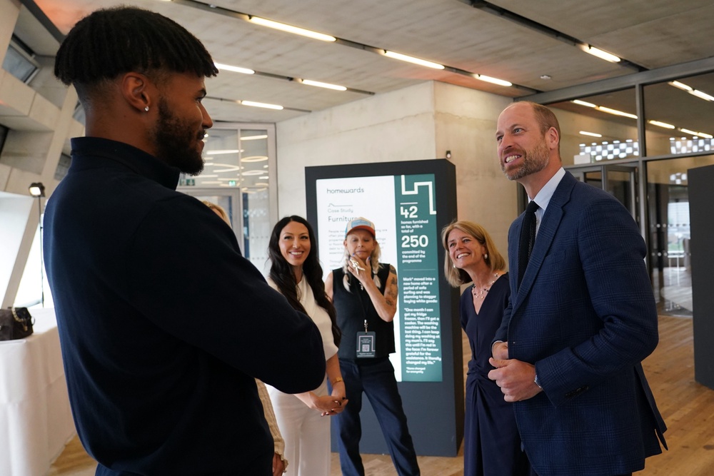 William met individuals, businesses and organisations involved with Homewards (Alberto Pezzalli/PA) (PA Wire)