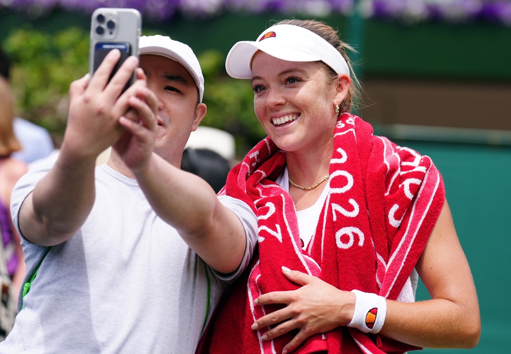 Katie Swan will play Madison Keys in the second round of Wimbledon (PA)