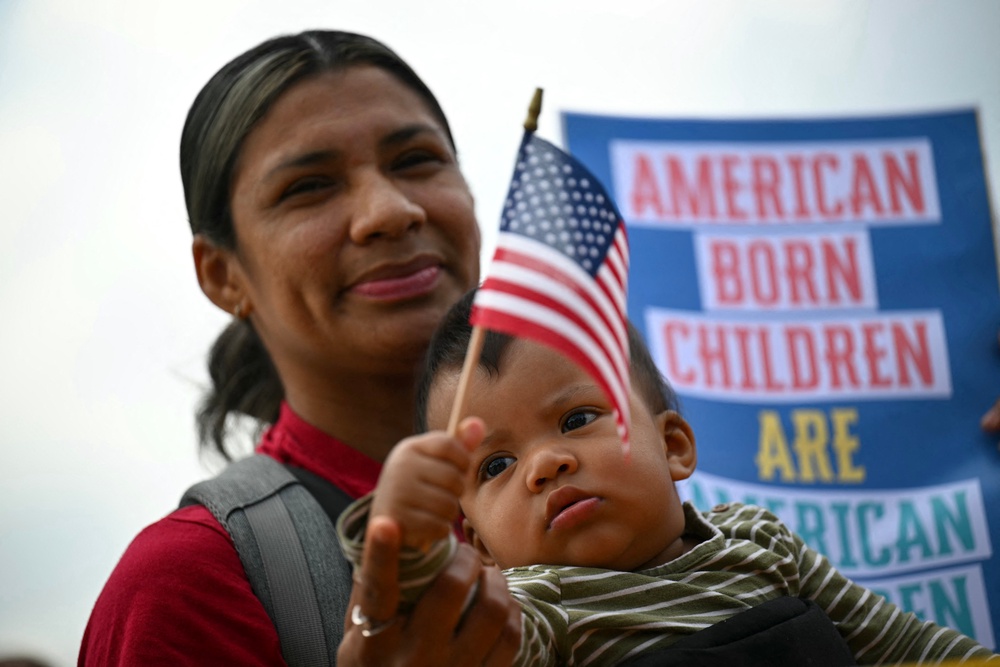 Trump sought to deny citizenship to the children of certain immigrant parents through an executive order that would have unilaterally rewritten the 14th Amendment with the president’s stroke of a pen (AFP/Getty)