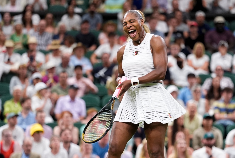 Williams grew increasingly animated as the match went on (PA)