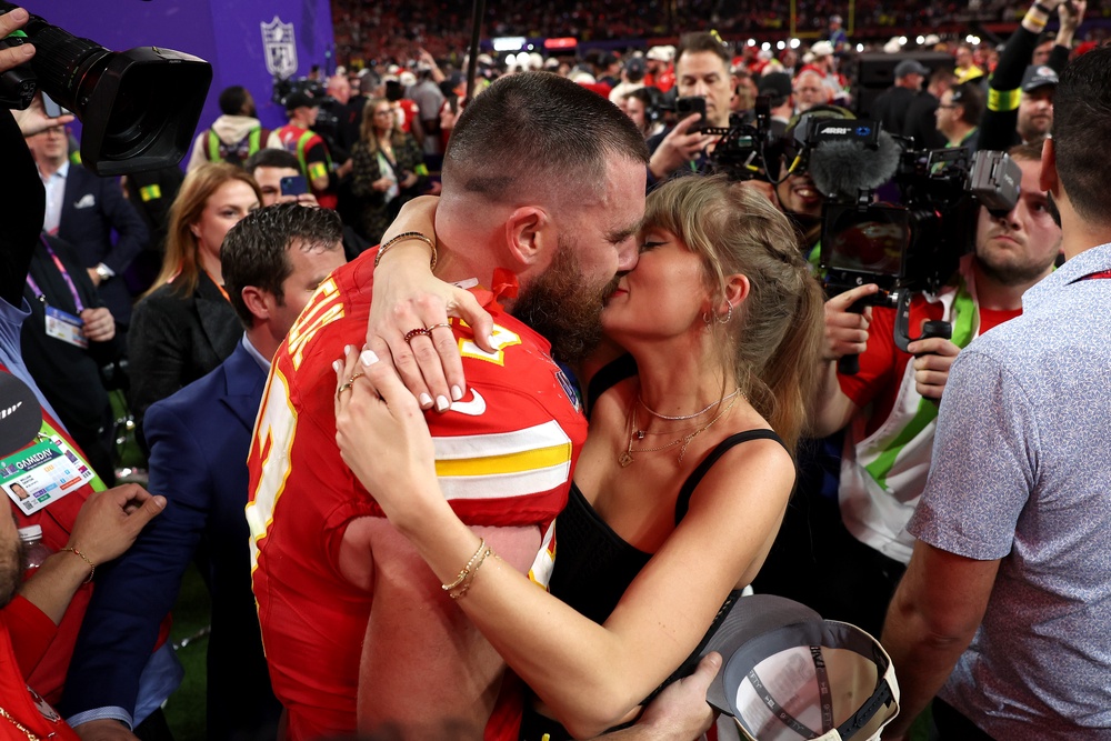 Kelce is no pauper — the NFL star has an estimated net worth of $70 million — but he is marrying the wealthiest female musician in history. Swift is 2,052nd on the Forbes Billionaires List with an estimated net worth of $2 billion. That puts a roughly $1.9 billion wealth gap between them (Getty)