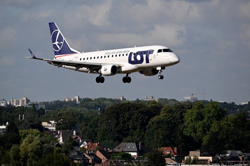 A Lot (Polish Airlines) aircraft prepares for landing (AFP/Getty)