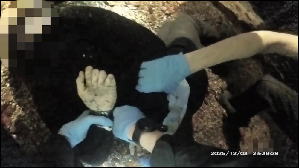 Footage showed Nowak being handcuffed during the incident in December (PA)