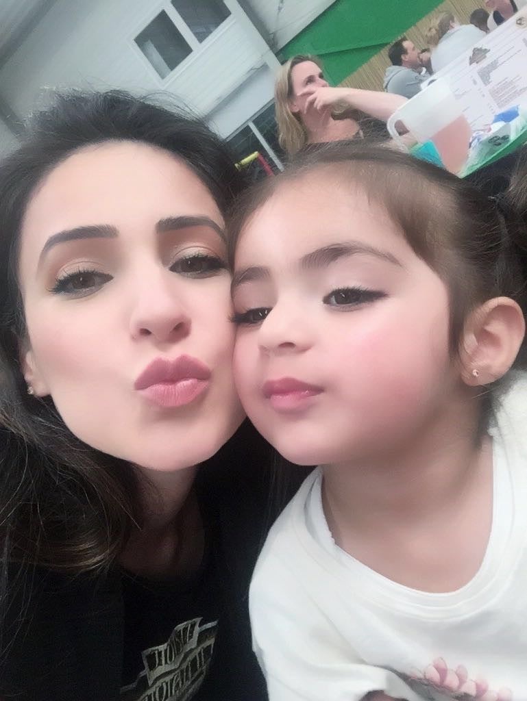 Insiya with her mother Nadia Rashid before she was forcibly taken from her custody (Supplied)