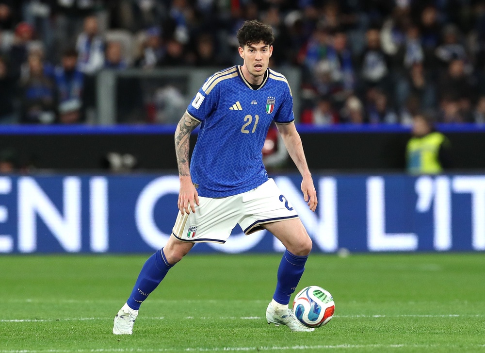Alessandro Bastoni in action for Italy (Getty)