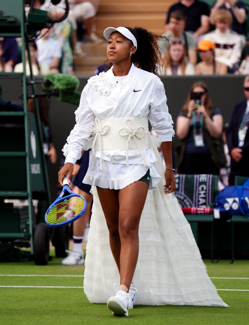 Naomi Osaka arrived on to Court Two in style (John Walton/PA) (PA Wire)
