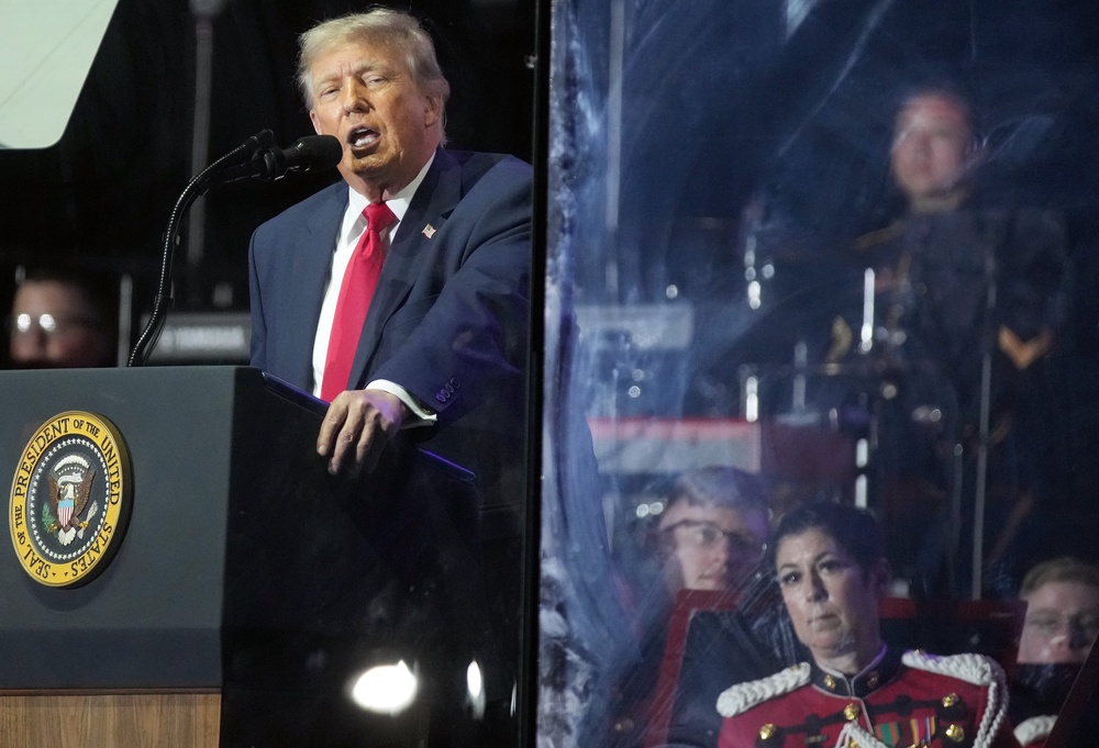 During the kick-off ceremony on June 24, Trump delivered a campaign-style speech during which he declared America is ‘back’ and ‘respected by everybody’ (Getty Images)
