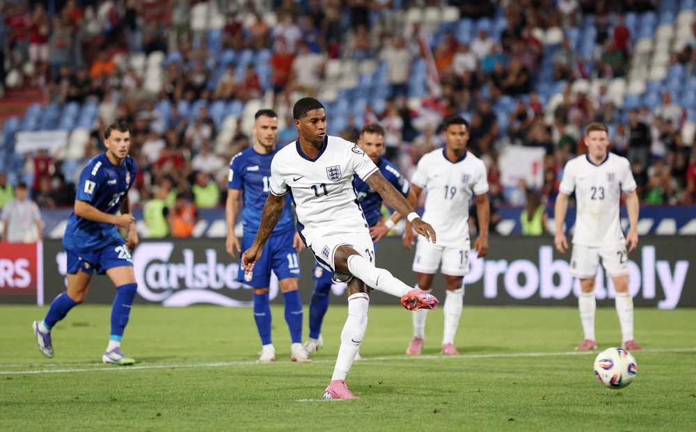 Rashford scored against Serbia last September (Getty)