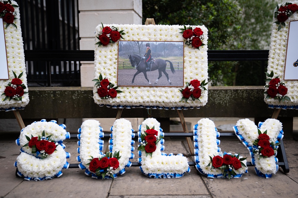 Floral tributes were left during L/Bdr Sullivan’s funeral last month (James Manning/PA) (PA Wire)