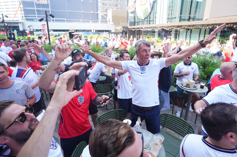 England fans near the Atlanta Stadium (James Manning/PA) (PA Wire)
