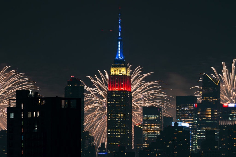 The message is simple: Families should attend professional displays instead of lighting fireworks in their own yards (Getty)