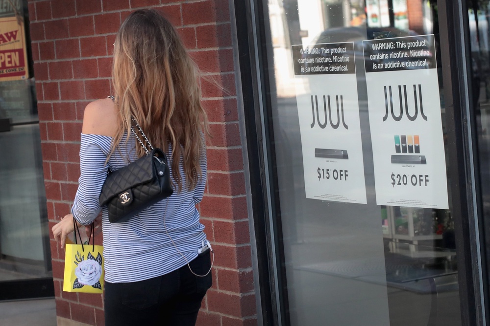 Fewer teens are using e-cigarettes, a recent survey showed. But nicotine pouch use last year was ‘low and stable’ (Getty Images)