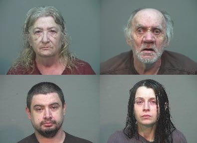 Law enforcement arrested Christina Siders, Gary Siders Sr,  Gary Siders Jr and Elizabeth Siders (Southeast Ohio Jail)