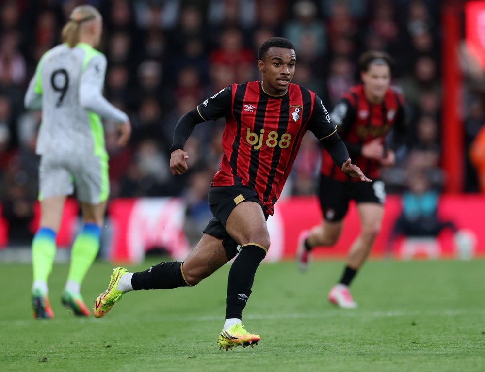 Eli Junior Kroupi of Bournemouth against Manchester City (Getty)