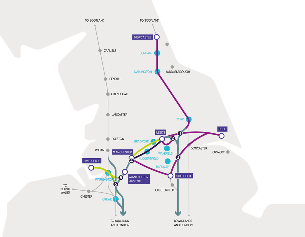 How the Northern Powerhouse Rail scheme could look (Transport for the North)