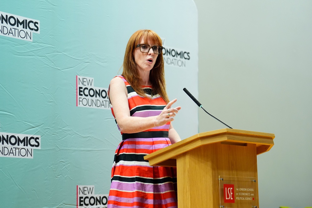 Angela Rayner during her speech in London on Wednesday (PA)