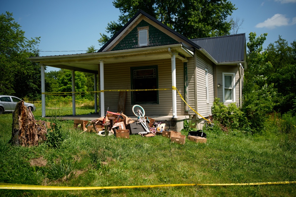 Vinton County Sheriff Ryan Cain said the children had been living in conditions worse than livestock and called the scene ‘disgusting’ (AP)