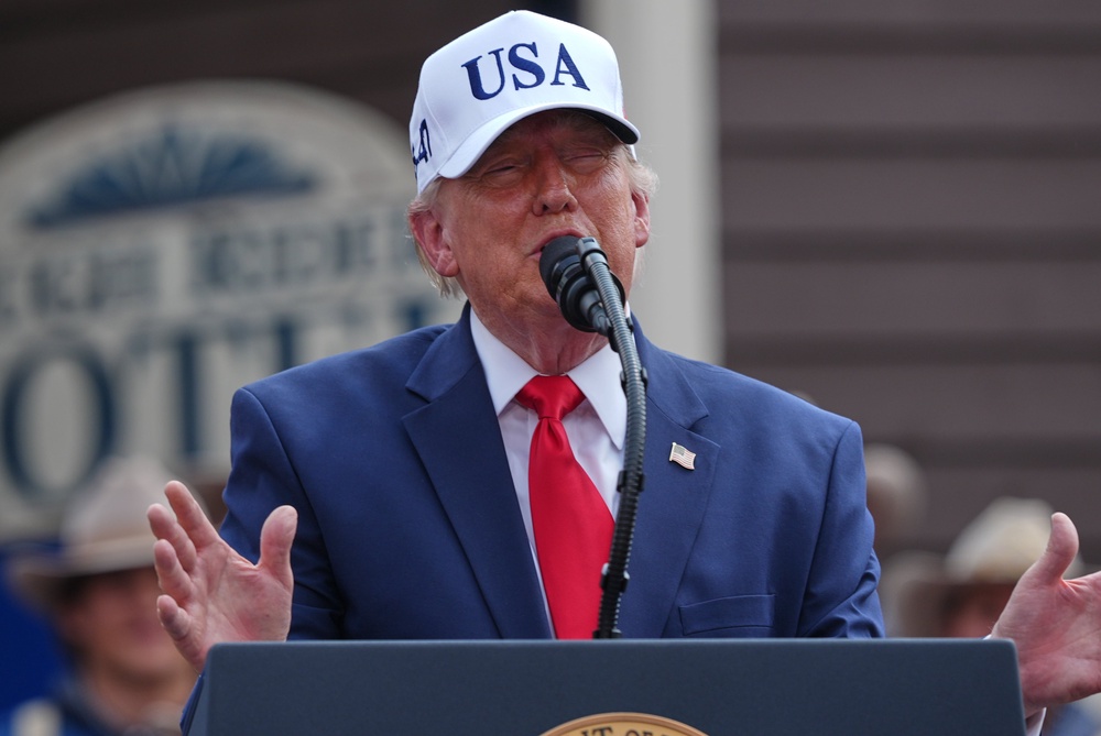 The US president has hailed his country’s ‘very successful excursion in Iran’ (Julia Demaree Nikhinson/AP) (AP)
