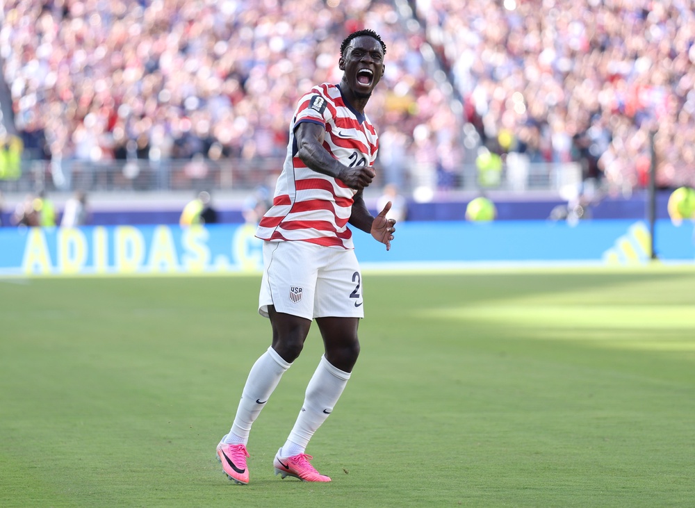 Folarin Balogun scored again for the USA but will miss their last-16 clash with Belgium (Getty)
