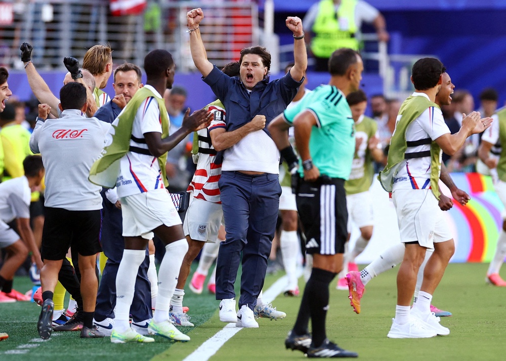 Mauricio Pochettino's side have set up a last-16 tie against Belgium (Reuters)