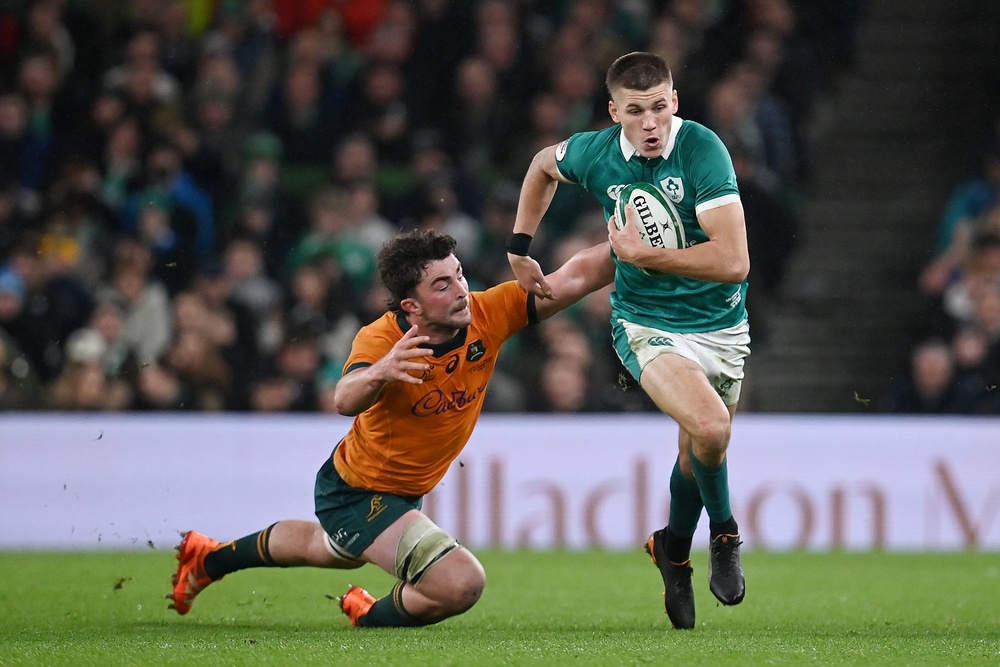 Sam Prendergast will start for Ireland against New Zealand (Getty)