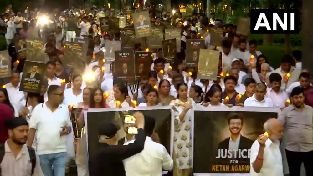 Candlelight march held in Pune to demand justice for Ketan Agarwal (ANI)