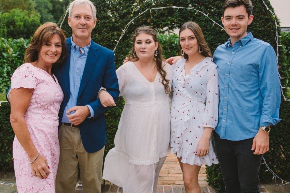 Emily, with siblings Charlotte and James and parents Debi and Tim Oliver (Family handout)