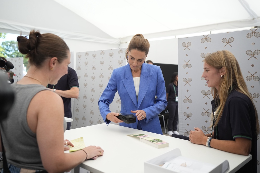 The Princess of Wales helped out in the ticket office at the start of the day (Andrew Matthews/PA) (PA Wire)
