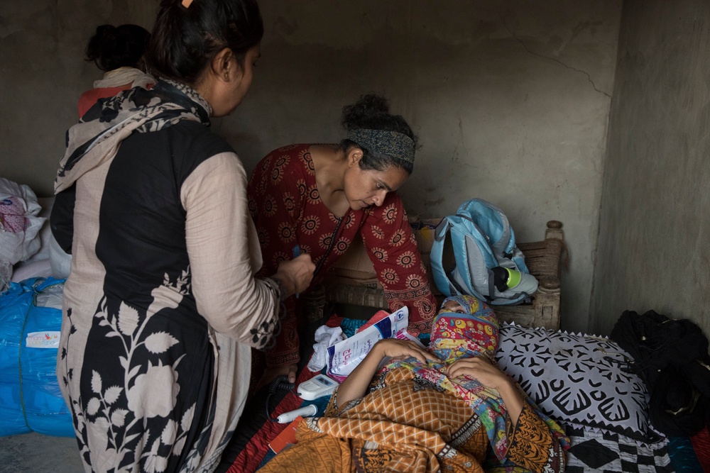 Medical difficulties that Neha has encountered include pregnant women that are severely dehydrated after weeks stuck in homes without electricity, while others experience second-trimester pregnancy losses that are difficult to explain (Neha Mankani)