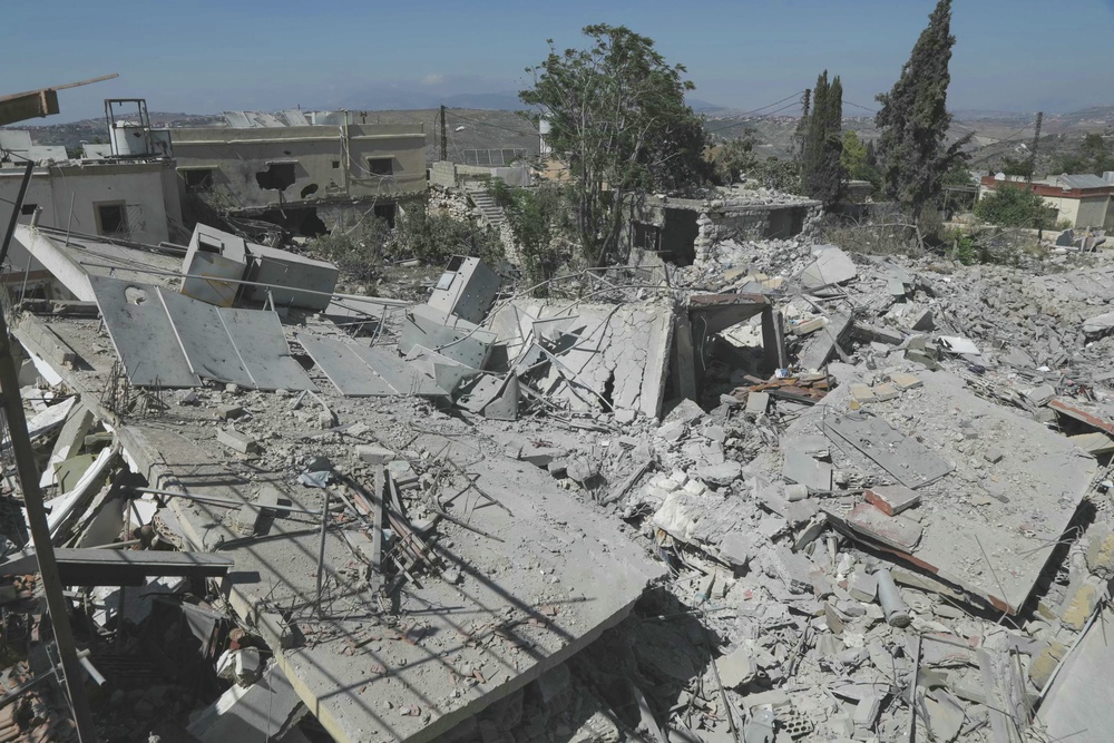 This picture shows the destruction in the southern Lebanese village of Froun on June 30 (AFP/Getty)
