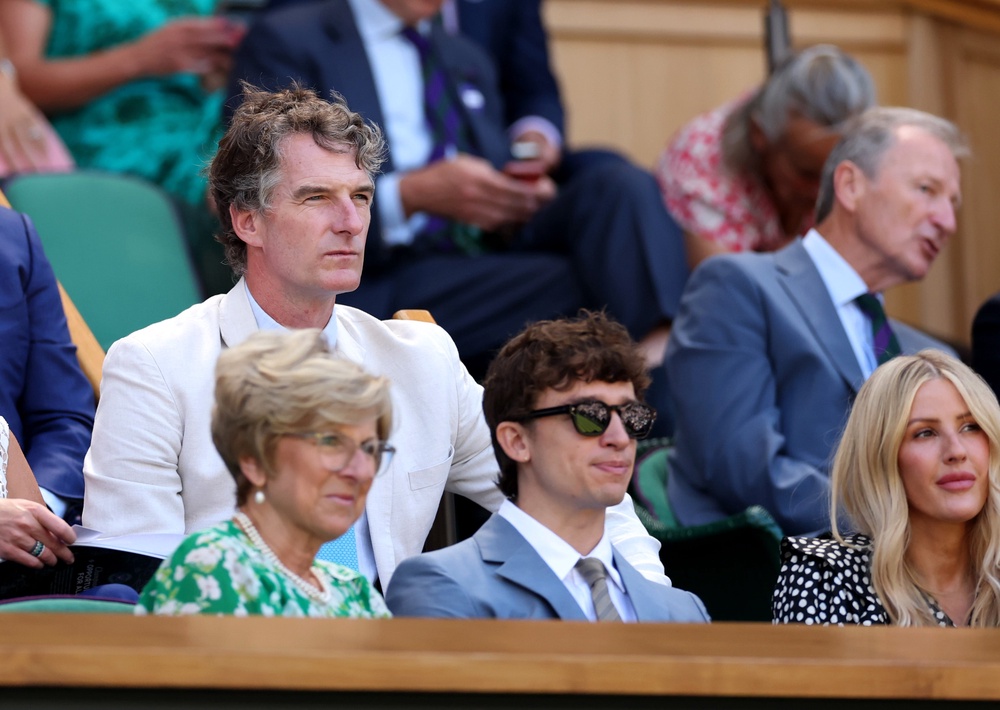 Historian and television presenter Dan Snow is seen in the royal box on day four (Getty)