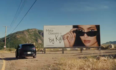 A still from Jenner’s new campaign for the fashionology accessory (Meta)
