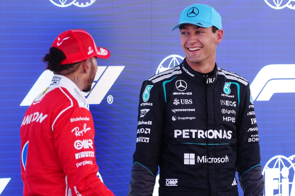 Lewis Hamilton and George Russell take on their home Grand Prix (David Davies/PA) (PA Wire)