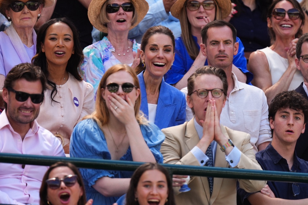 The Princess of Wales with Anne Keothavong and Sir Andy Murray (Mike Egerton/PA) (PA Wire)