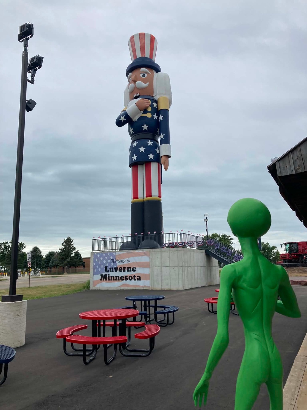 A 65-foot-tall wooden soldier has put Luverne, Minnesota, on the map, with visitors from across the globe coming to the small town to see what is being called the ‘world’s largest’ nutcracker (Katie Walgrave)