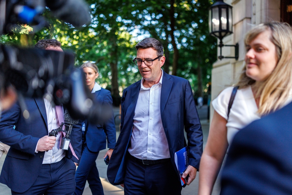 Andy Burnham said there is ‘some room’ in the manifesto for ‘movement on tax’, specifically referring to business rates. (Getty)