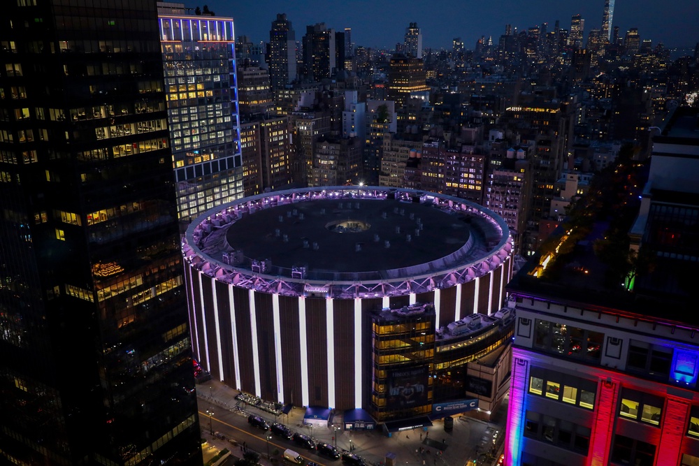 Madison Square Garden is seen from above on Thursday (Andy Kropa/AP) (AP)