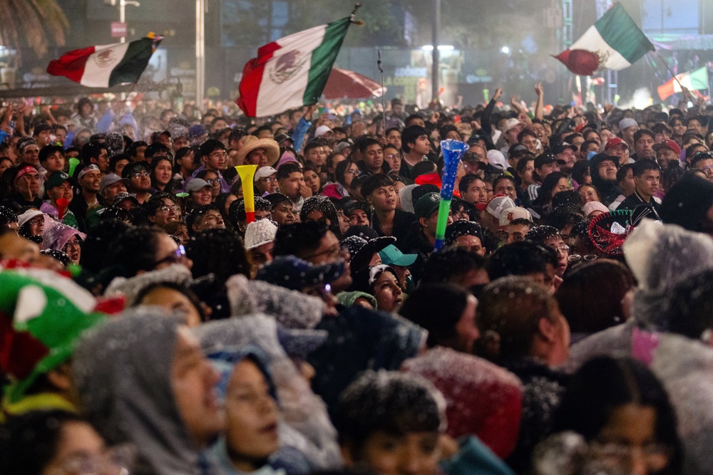 Fans gathered to watch the Round of 32 match between Mexico and Ecuador at the 2026 FIFA World Cup, as post-match celebrations following Mexico's victory left four people dead (Reuters)