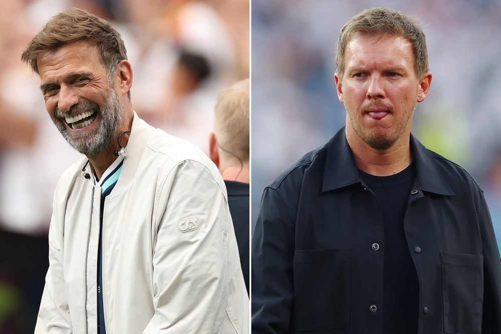 Will Jurgen Klopp (left) succeed Julian Nagelsmann at Germany? (Getty)