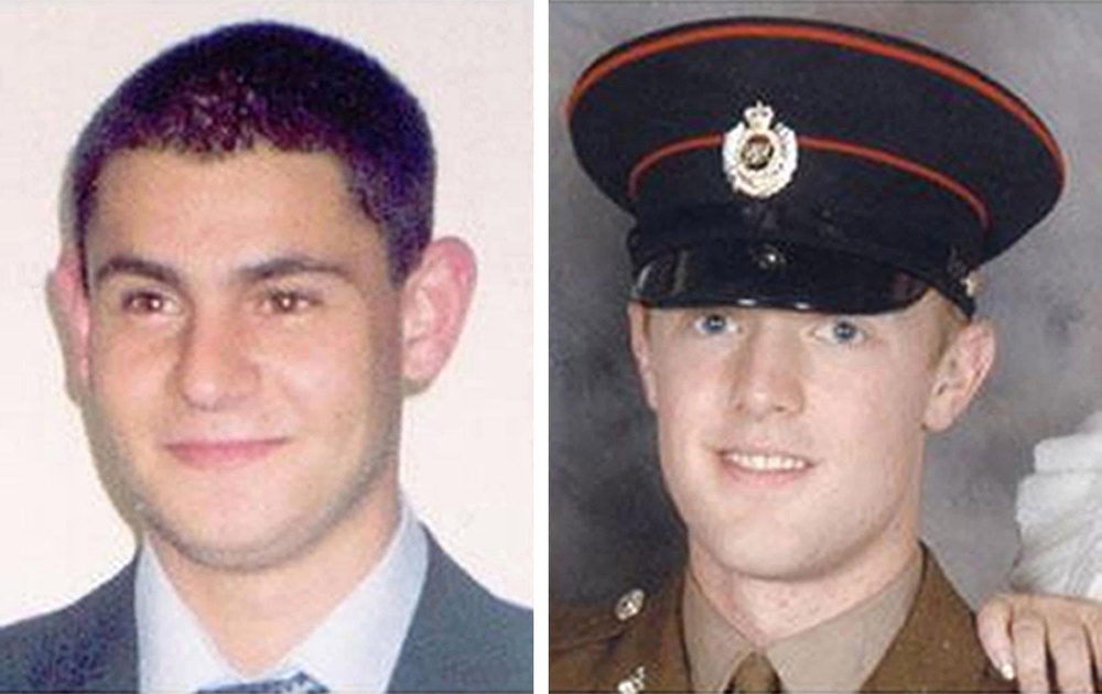 Sappers Patrick Azimkar (left) and Mark Quinsey (right), who were shot dead outside the Massereene Barracks, Antrim, Northern Ireland in 2009 (Ministry of Defence/PA) (PA Media)