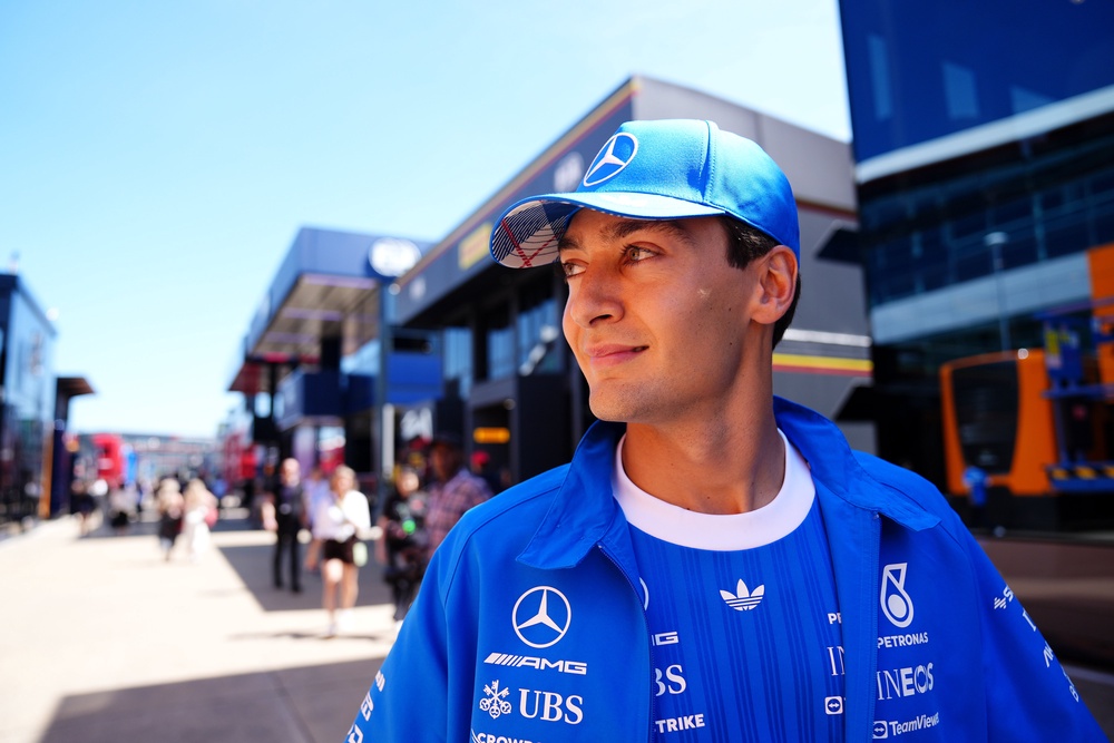 George Russell will look to take another bite out of his team-mate’s Championship lead at Silverstone (Jacob King/PA) (PA Wire)