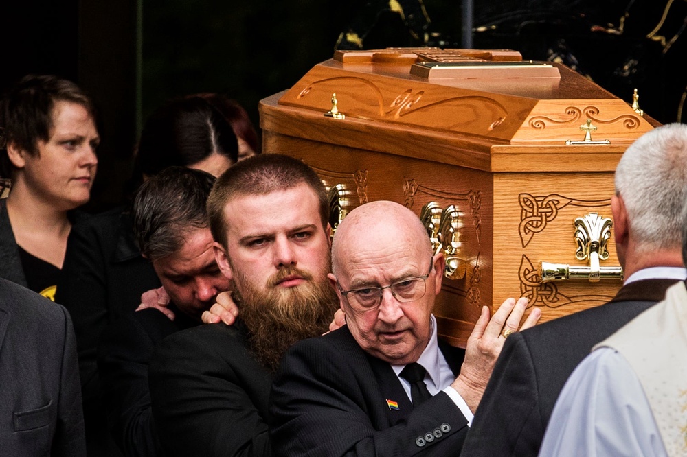 The funeral of Lyra McKee in 2019 (Liam McBurney/PA) (PA Archive)