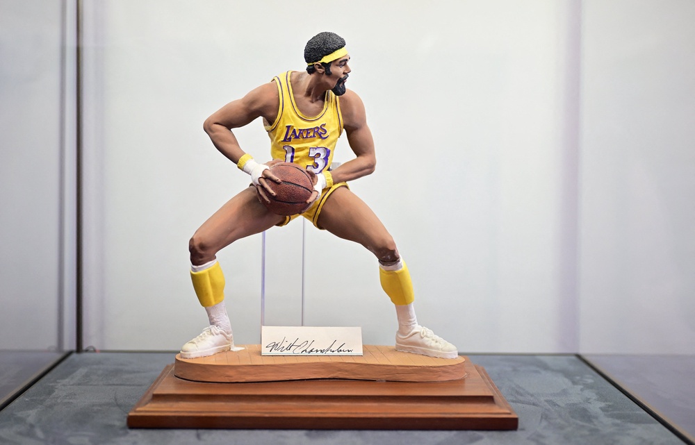 The jacket once belonged to NBA legend Wilt Chamberlain (AFP via Getty Images)