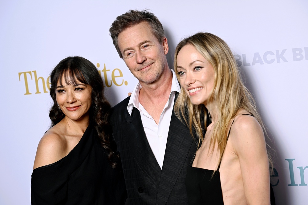 Rashida Jones, Edward Norton and Olivia Wilde attend 