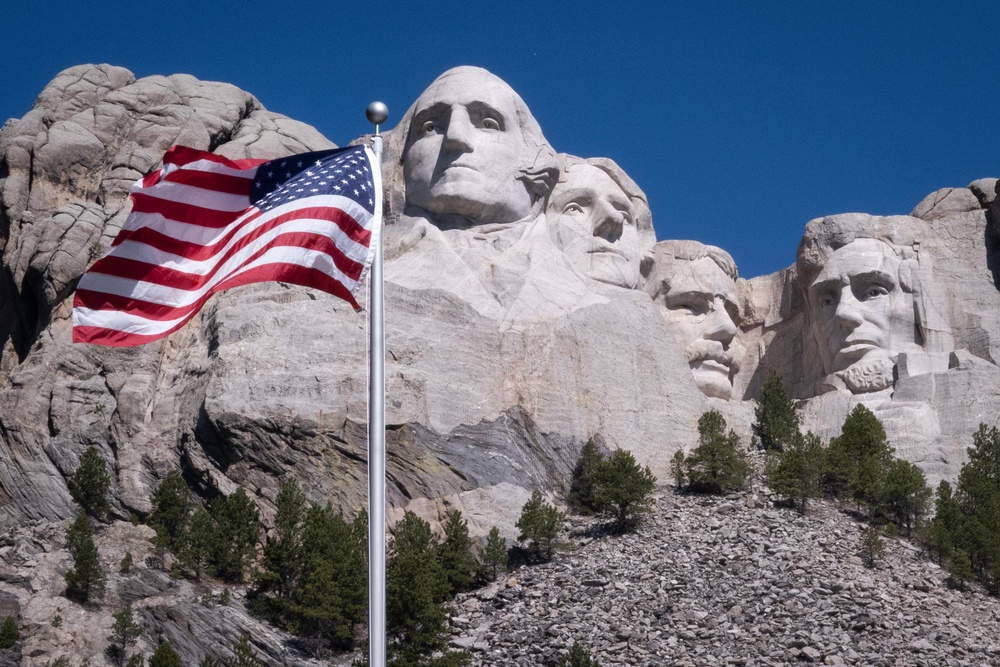 Mount Rushmore in South Dakota. South Dakota was named in CNBC’s 2026 cheapest overall state rankings at the 6th cheapest state in the U.S. (Getty)