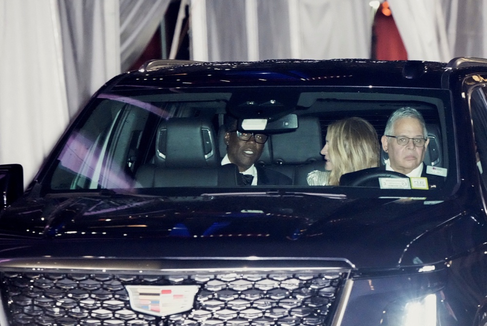 Chris Rock seen leaving MSG (Reuters)