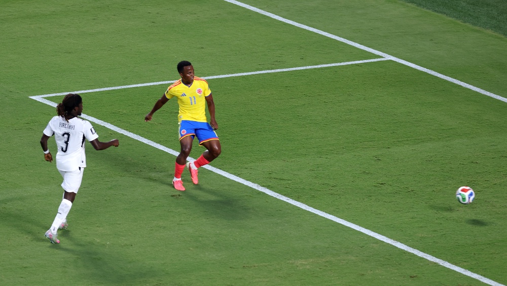 Jhon Arias scored the winning goal for Colombia (Getty)
