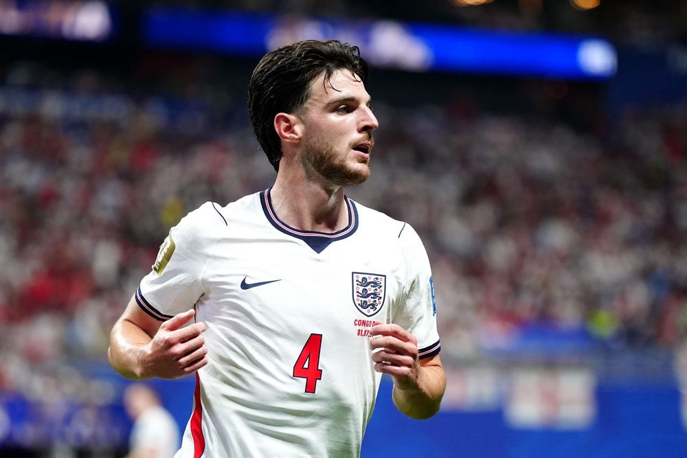 England’s Declan Rice during the FIFA World Cup Round of 32 match at Atlanta Stadium (Bradley Collyer/PA) (PA Wire)