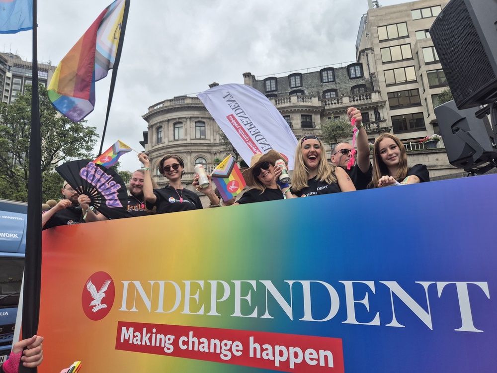 ‘The Independent’ joined in the march as part of our partnership with Pride in London (Supplied)